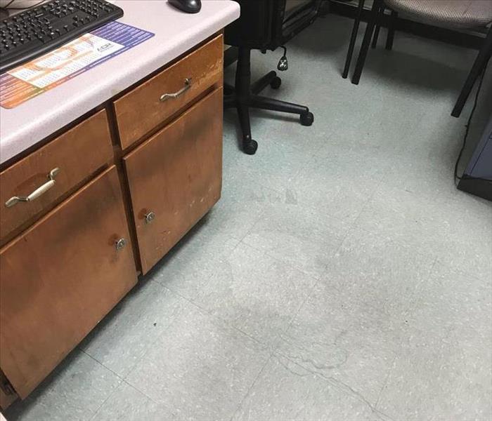 flooded office