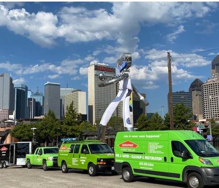 Photo of our vehicles in downtown Dallas